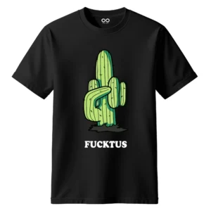 T-shirt Fucktus cactus humour avec jeu de mot drôle et design original adulte