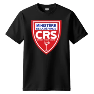 T-shirt CRS – Citron Rhum Sucre humour apéro noir