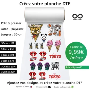 Planche DTF personnalisée